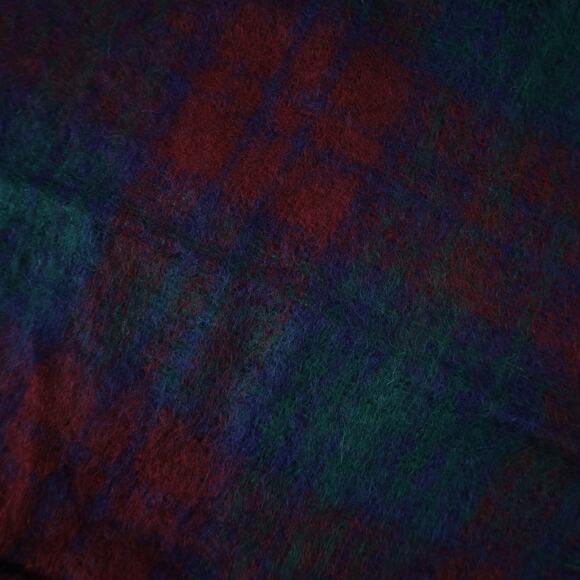 True Vintage Creagaran Large Mohair Plaid Scarf - Picture 3 of 6